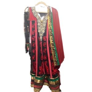 Red Anarkali Suit Indian ready-to-wear